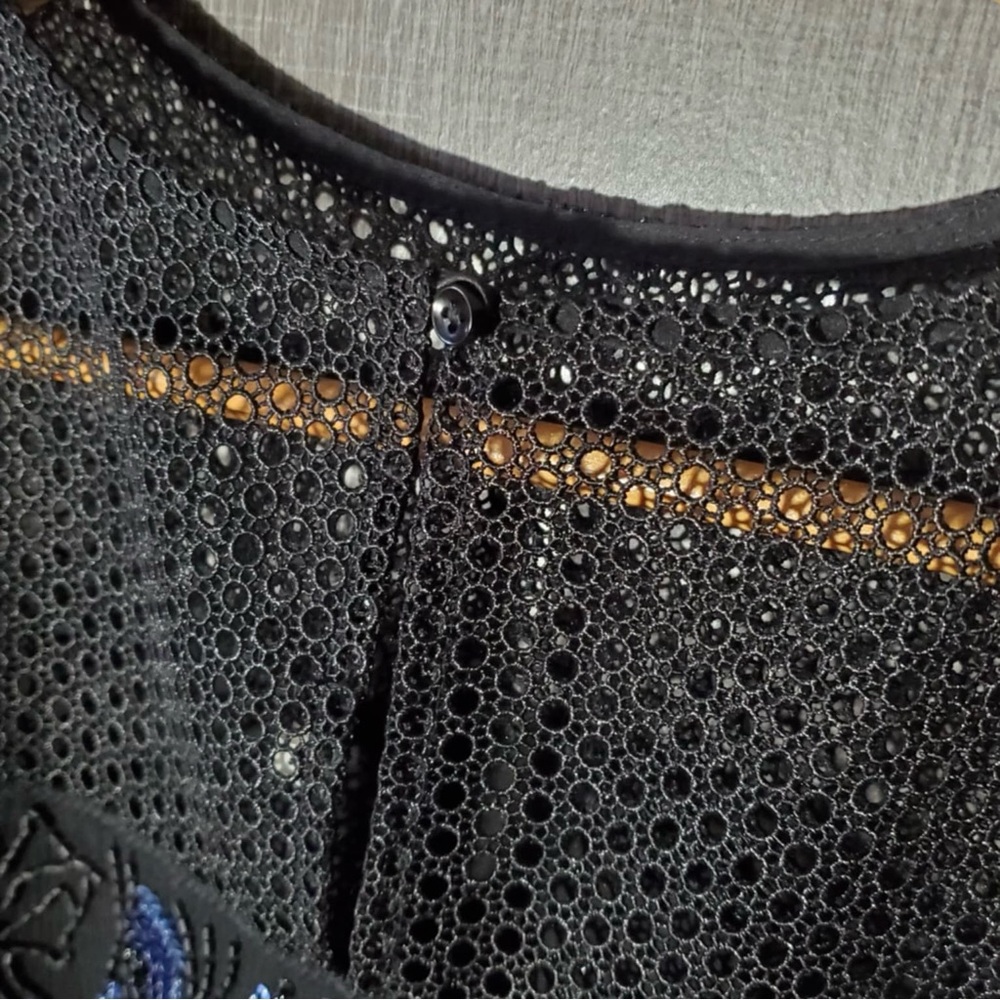 Elie Tahari Aislin Fringe Beaded Top Large - Picture 10 of 16